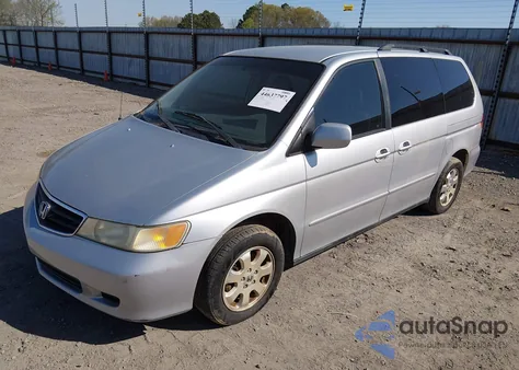 2002 Honda Odyssey Ex-L из США, поврежденный, VIN 5FNRL18082B049251
